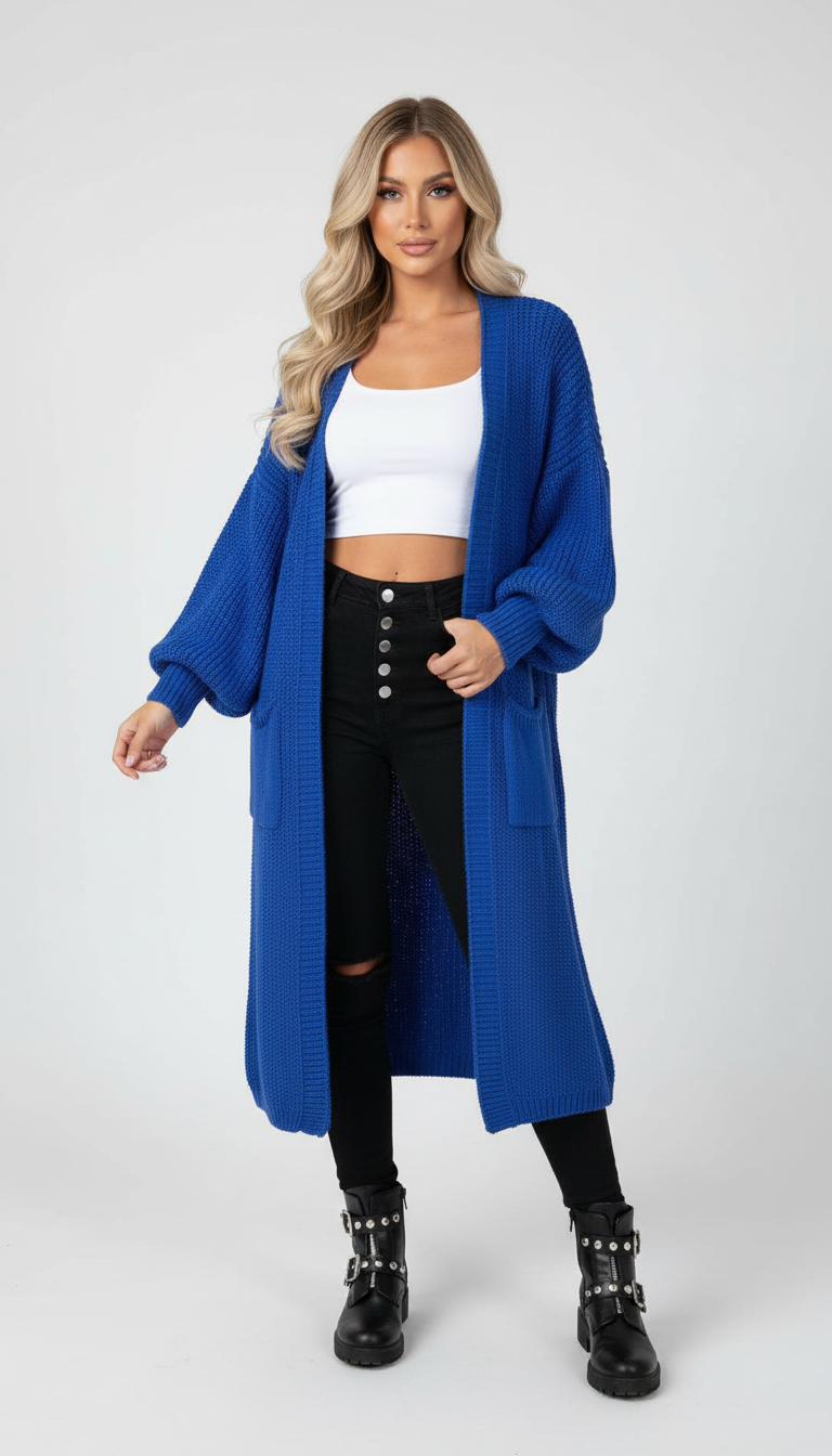 Cozy Knitted Sweater Pocket Cardigan Women's