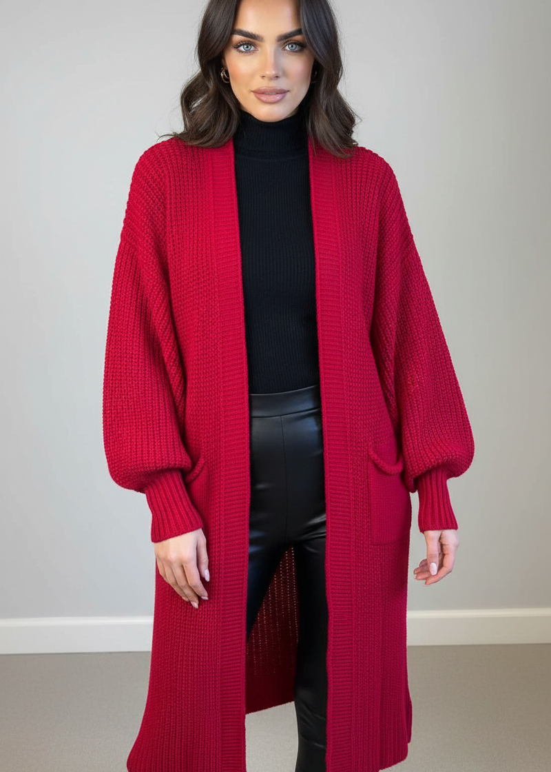 Cozy Knitted Sweater Pocket Cardigan Women's