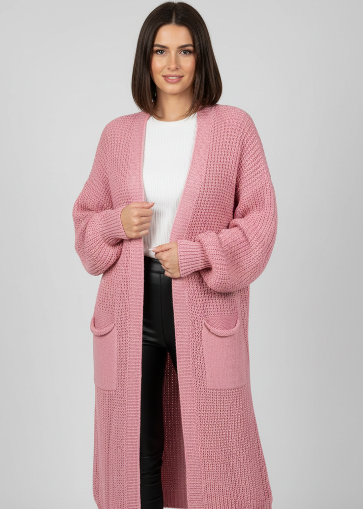 Cozy Knitted Sweater Pocket Cardigan Women's