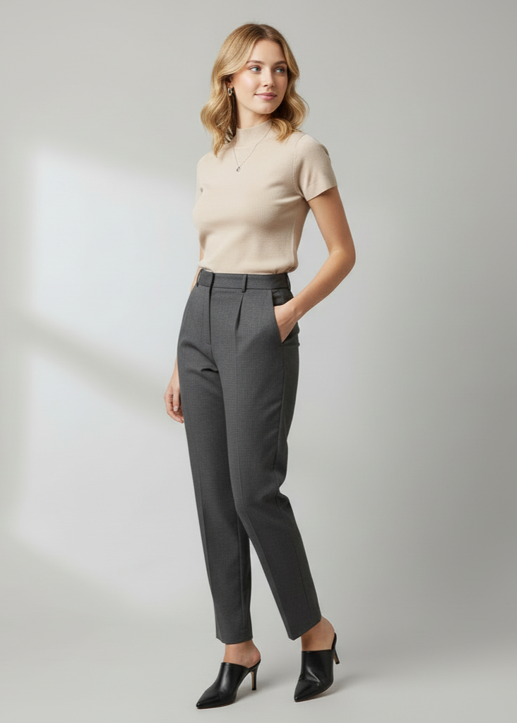 Neck Short Sleeve Knit Top for Women