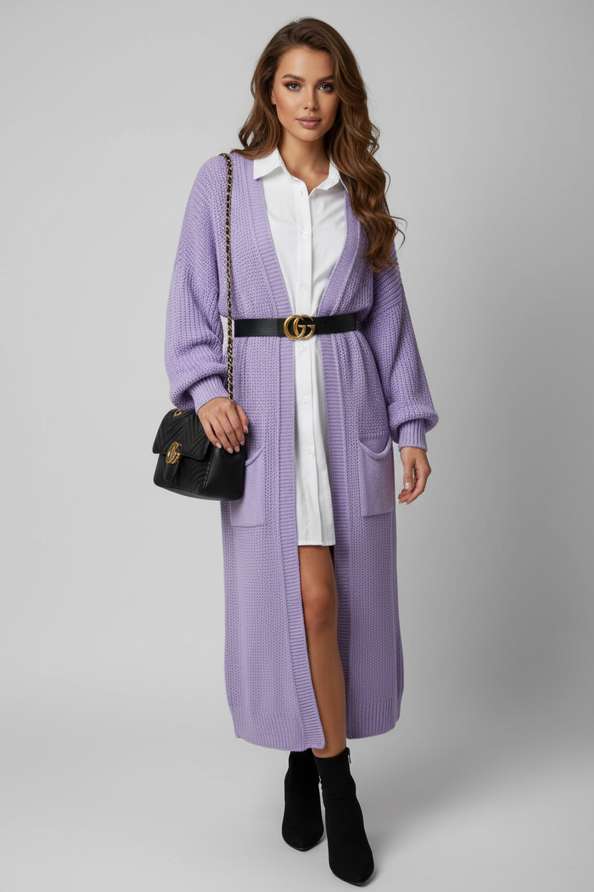 Cozy Knitted Sweater Pocket Cardigan Women's