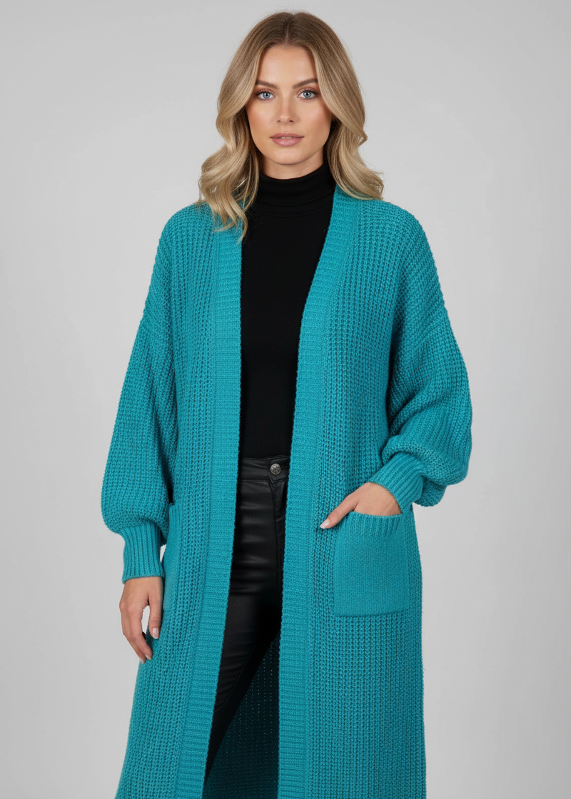 Cozy Knitted Sweater Pocket Cardigan Women's