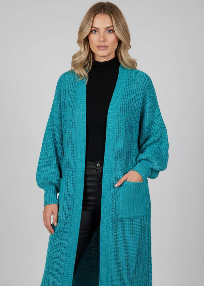 Cozy Knitted Sweater Pocket Cardigan Women's