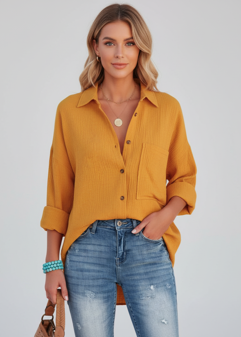 The Saltair Shirt |Cotton Gauze Button-Down