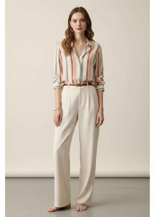 The Striped Button-Down Blouse