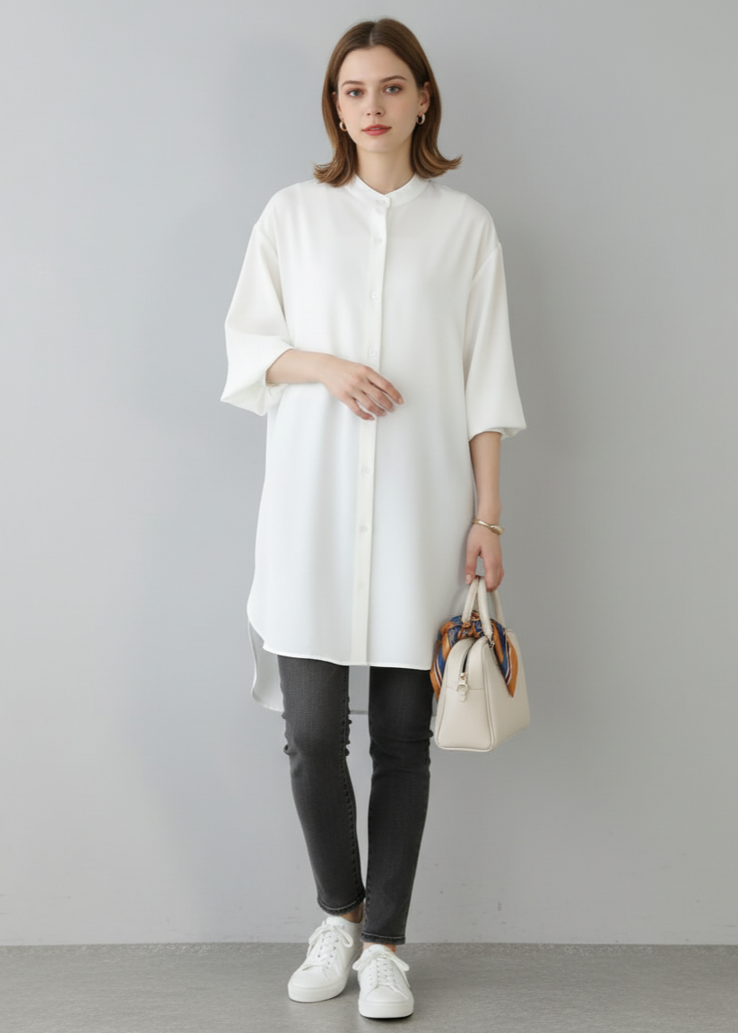 Longline Button-Down Shirt