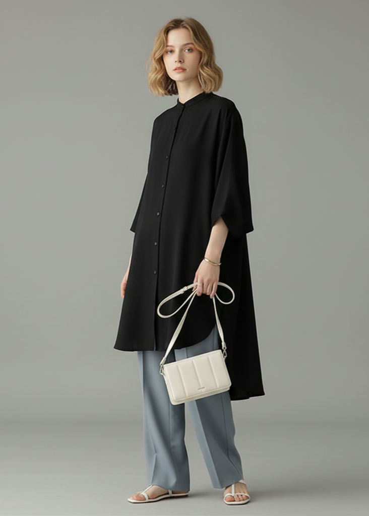 Longline Button-Down Shirt