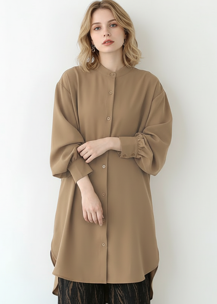 Longline Button-Down Shirt
