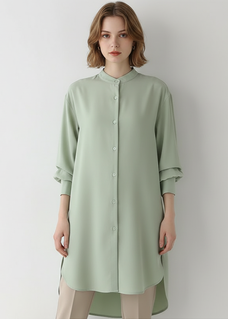 Longline Button-Down Shirt